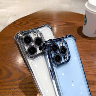 Ốp Lưng iPhone TPU Mạ Viền Kim Loại 4 Góc Chống Sốc, Bảo Vệ Camera - iP 7/8/X/XS/11/12/13/14/15/16/17/Plus/Pro/Max/Air
