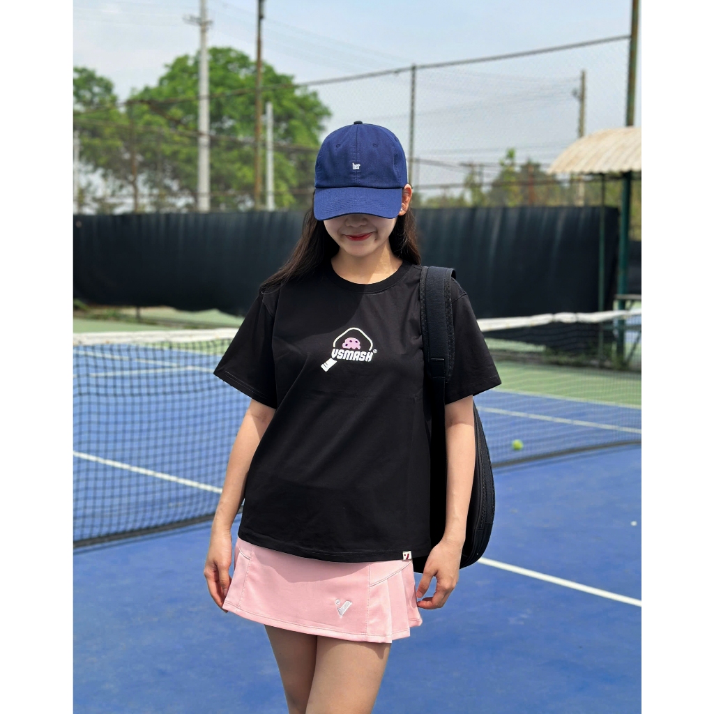 Áo Thun Pickleball Unisex Vsmash Sportwear – In lụa chữ Pickleball - Vải Bông Em Bé Mềm Mịn, Thoáng Mát, Thấm Hút Mồ Hôi