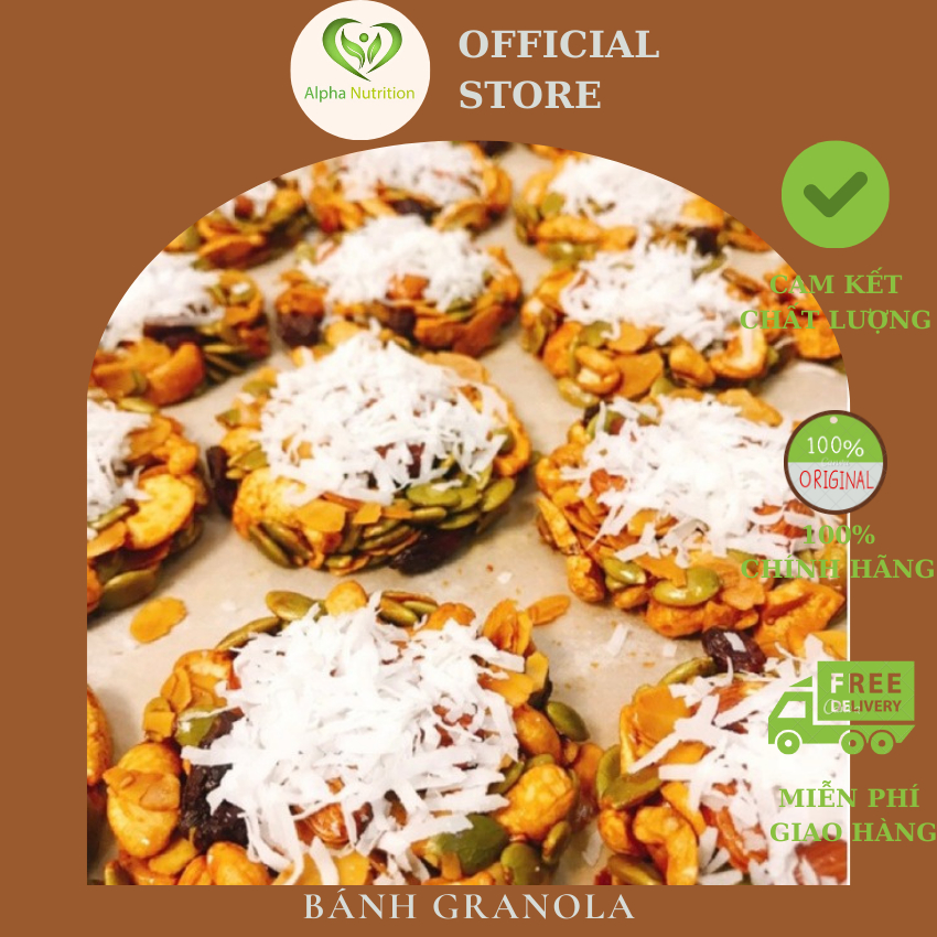 Bánh granola không đường ăn kiêng giảm cân tự nhiên đồ ăn vặt healthy ...