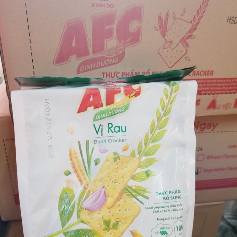 Thùng bánh quy AFC vị rau gói (16 gói*258g) | Shopee Việt Nam