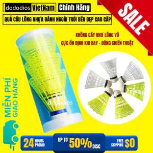 Bộ 3 - 6 Quả Cầu Lông Nhựa Hãng Dododios Đánh Ngoài Trời Bền Đẹp Chọn Màu
