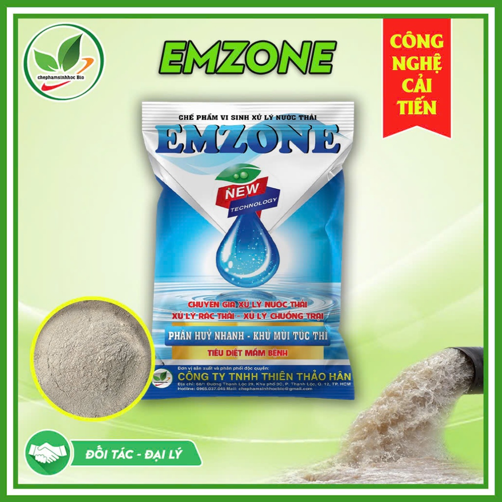 Men vi sinh EMZONE Chuyên xử lý nước thải, rác thải gói 1Kg