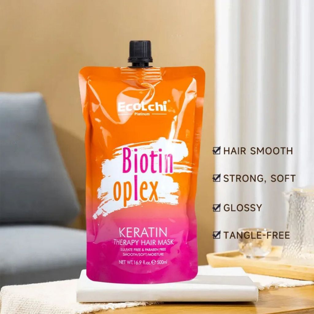 Kem Ủ Tóc ECOLCHI Keratin Biotin Oplex | Dưỡng Tóc Mềm Mượt, Hỗ Trợ Phục Hồi Tóc Khô Xơ.
