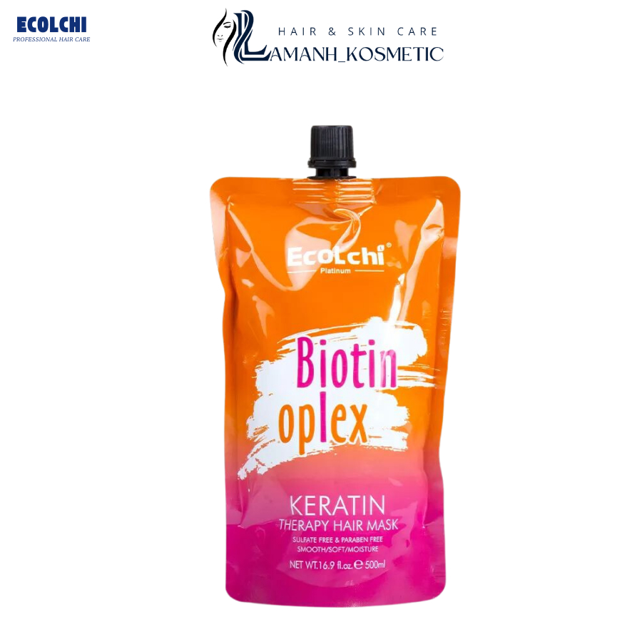 Kem Ủ Tóc ECOLCHI Keratin Biotin Oplex | Dưỡng Tóc Mềm Mượt, Hỗ Trợ Phục Hồi Tóc Khô Xơ.