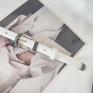 Thắt lưng nữ, dây nịt, dây lưng thời trang nữ, bản 1.8cm,da PU, khóa kim loại cài họa tiết độc đáo W102