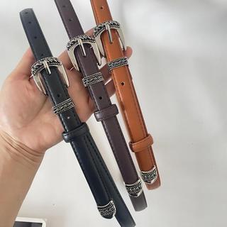Thắt lưng nữ, dây nịt, dây lưng thời trang nữ, bản 1.8cm,da PU, khóa kim loại cài họa tiết độc đáo W102