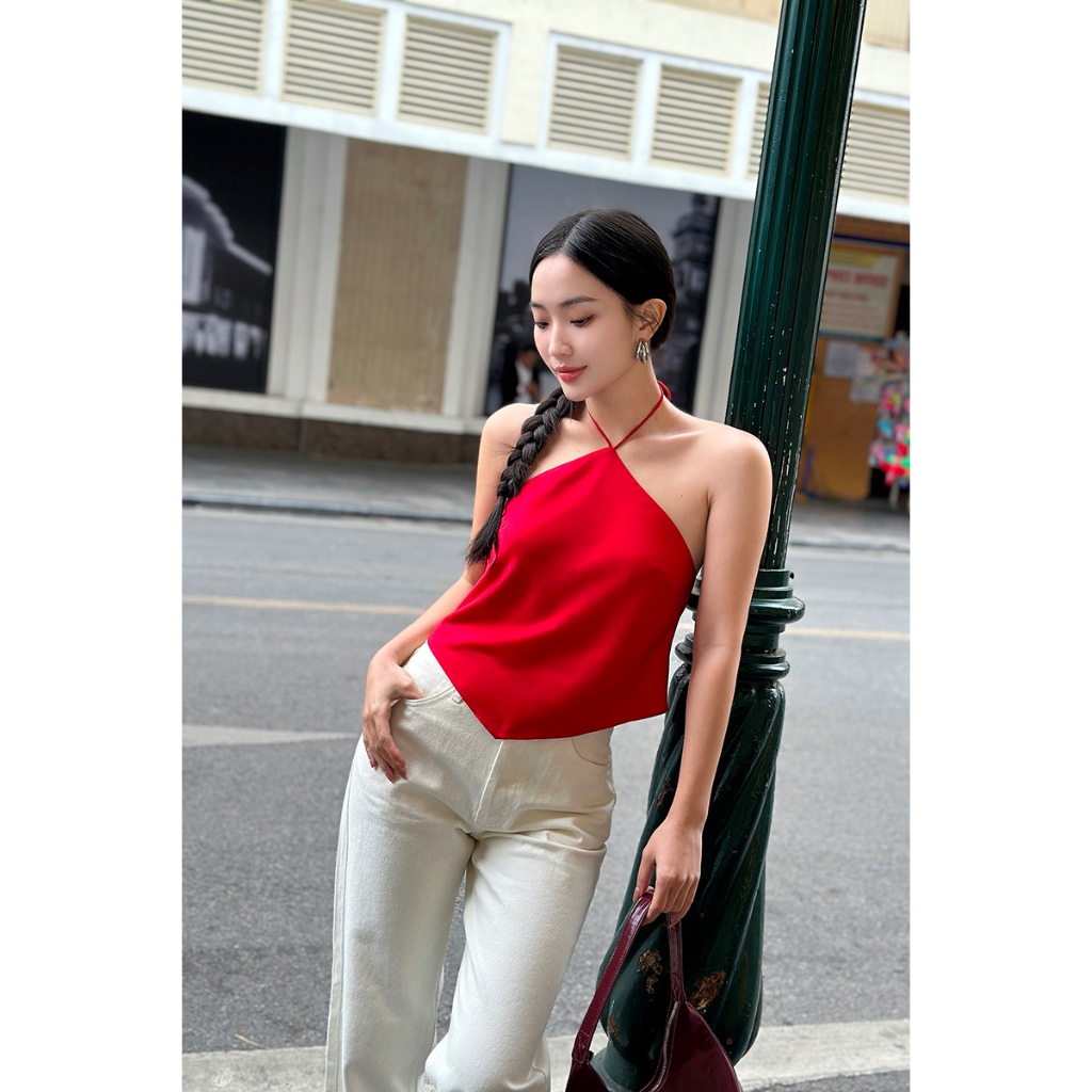 Ảnh TheBlueTshirt - Áo yếm lụa Đào cột dây hở lưng - Women 3