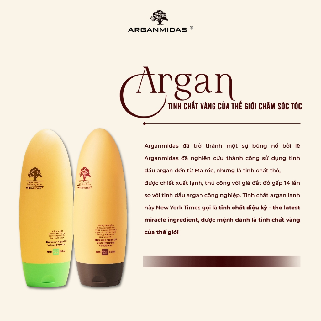 Ảnh Combo dầu gội kiềm dầu Arganmidas tạo phồng chân tóc và giảm rụng tóc dầu xả Collagen siêu dưỡng ẩm Phục Hồi Tóc Hư450ml 2