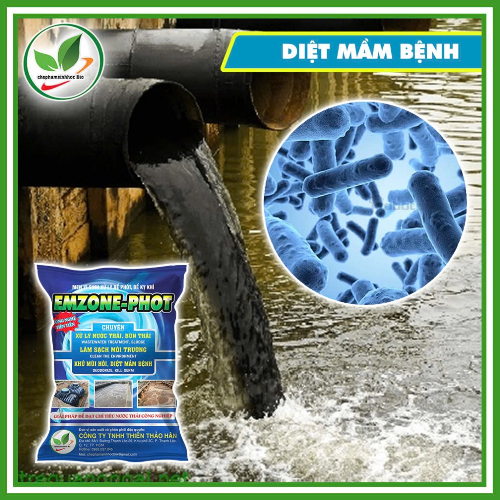 Men vi sinh EMZONE.PHOT. Xử lý bể phốt, bể kỵ khí. GÓI 1KG
