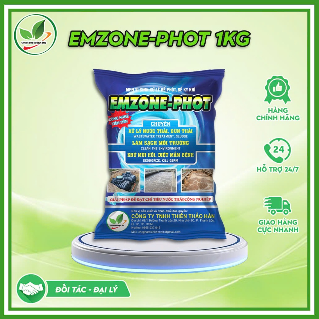 Men vi sinh EMZONE.PHOT. Xử lý bể phốt, bể kỵ khí. GÓI 1KG