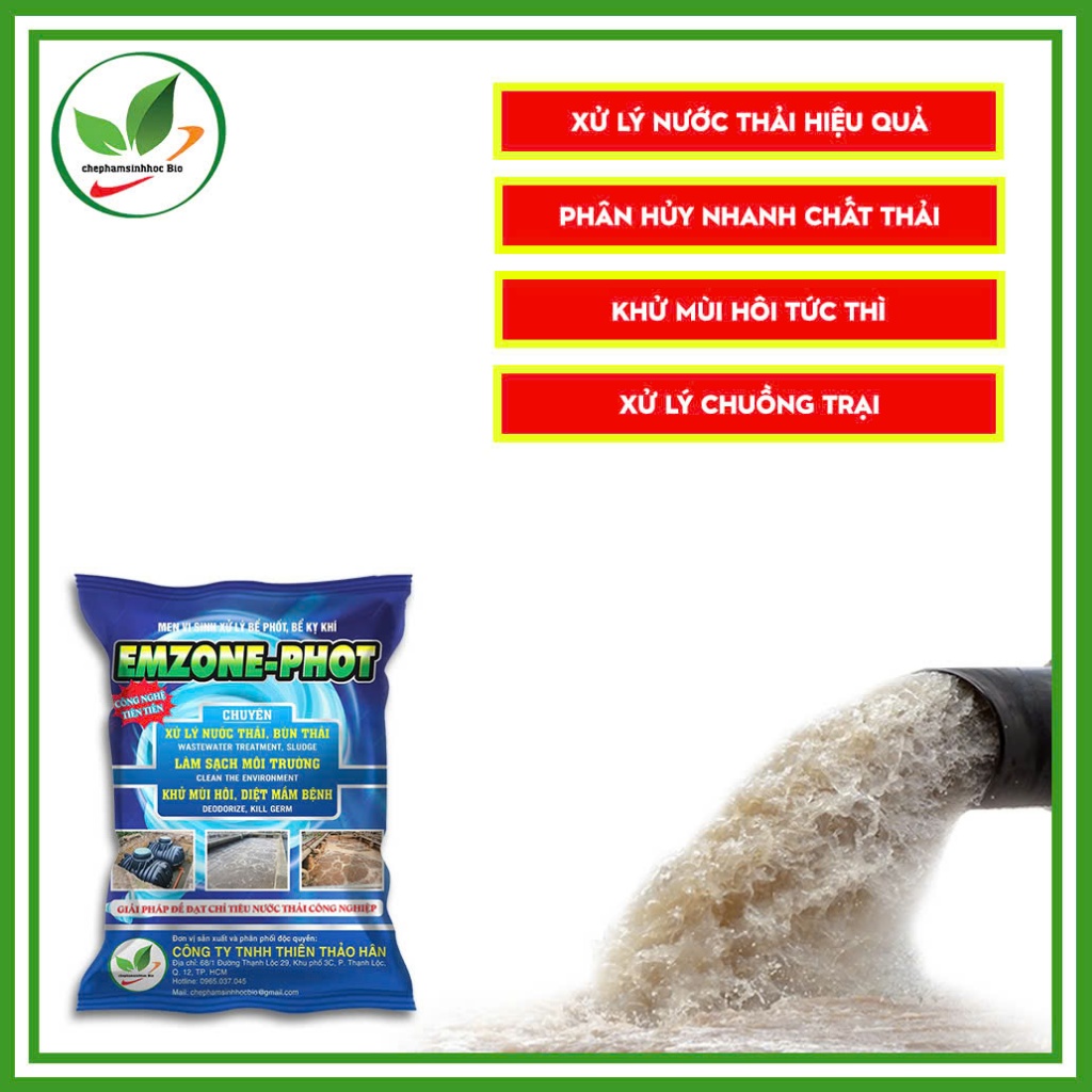 Men vi sinh EMZONE.PHOT. Xử lý bể phốt, bể kỵ khí. GÓI 1KG