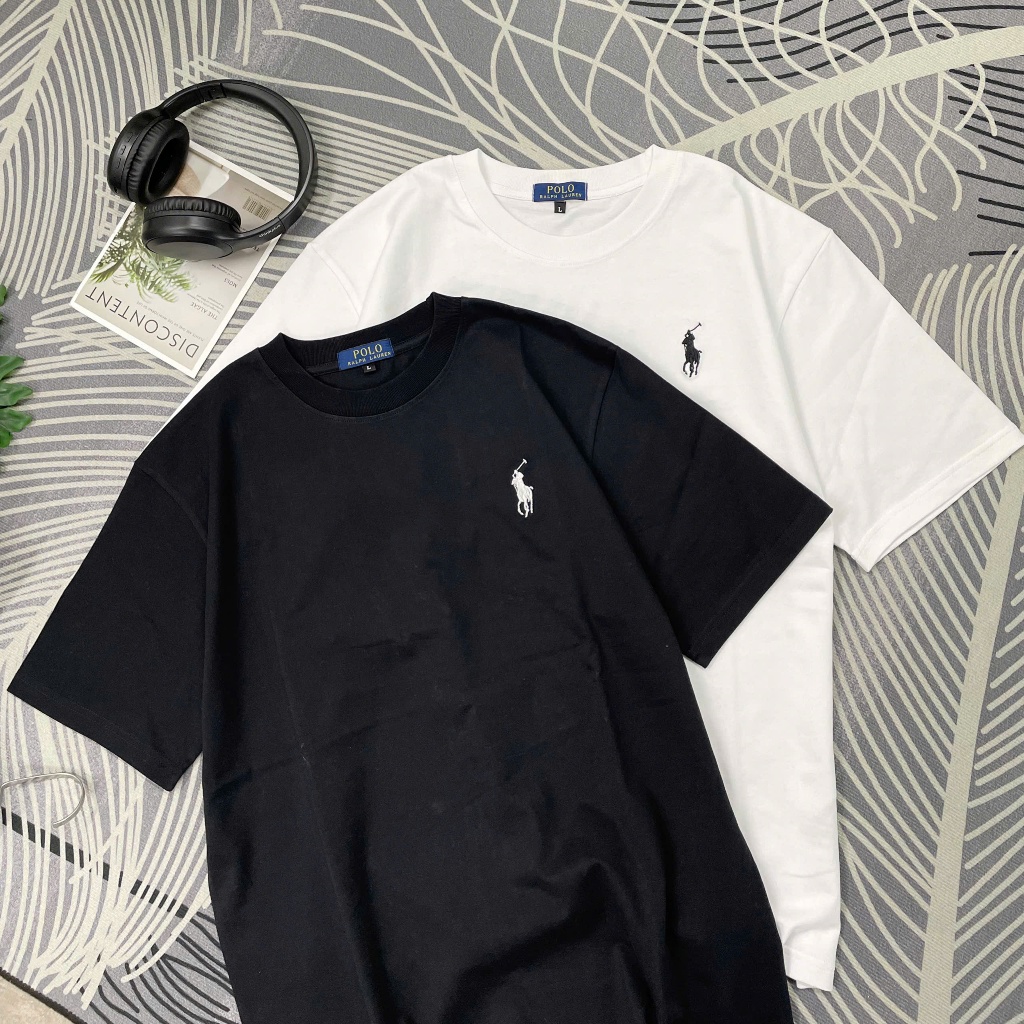 Áo thun Ralph Lauren Basic logo ngựa thêu sắc nét chất liệu cotton co ...