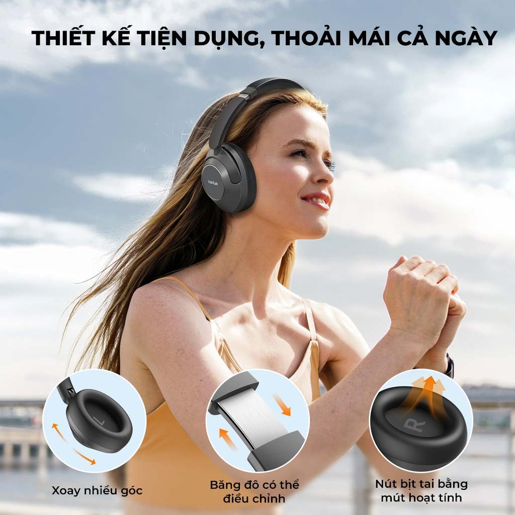 Tai Nghe Chụp Tai Bluetooth Earfun Wave Pro Chống Ồn ANC 45db Âm Thanh Hi-Res LDAC Pin 80H | BigBuy360 - bigbuy360.vn