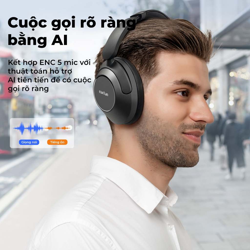 Tai Nghe Chụp Tai Bluetooth Earfun Wave Pro Chống Ồn ANC 45db Âm Thanh Hi-Res LDAC Pin 80H | BigBuy360 - bigbuy360.vn