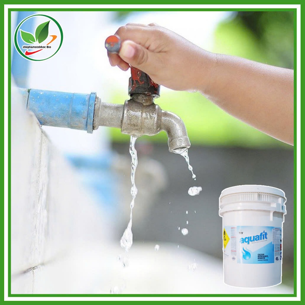 45kg Clo xử lý nước, Hóa chất Chlorine Aquafit Ấn Độ, Clo hồ bơi 70% ( Loại 1 chuẩn)