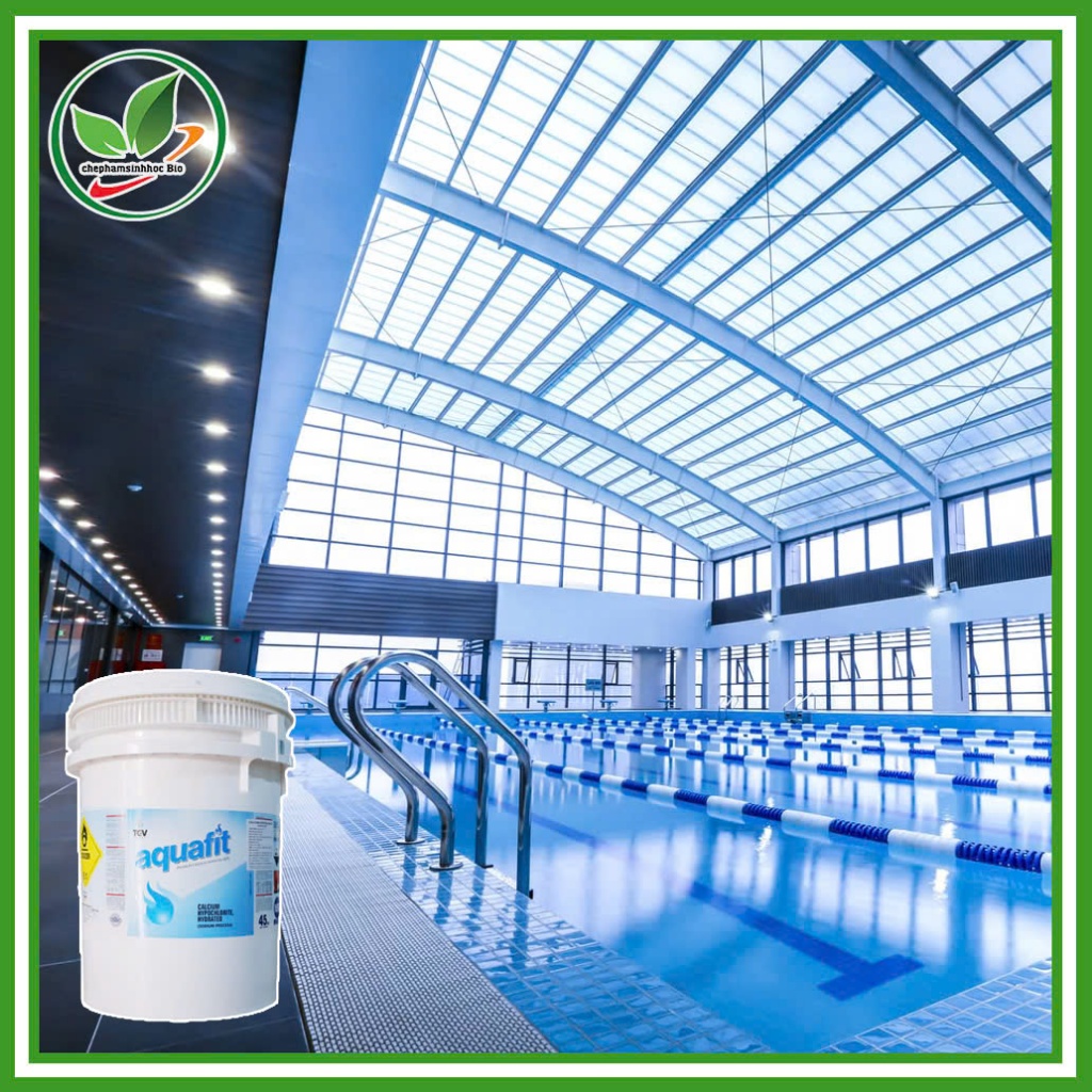 45kg Clo xử lý nước, Hóa chất Chlorine Aquafit Ấn Độ, Clo hồ bơi 70% ( Loại 1 chuẩn)