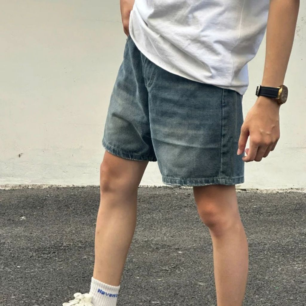 [XẢ KHO] Quần short jean nam ZGO quần jean ống rộng form trên gối chất vải jean dày dặn QZG04 | BigBuy360 - bigbuy360.vn