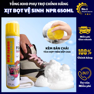 Chai Xịt Vệ Sinh Giày Sneaker - Chai Xịt Bọt Tuyết Giặt Khô - Giặt Giày Vệ Sinh Đa Năng Chính Hẵng NPR JAPAN