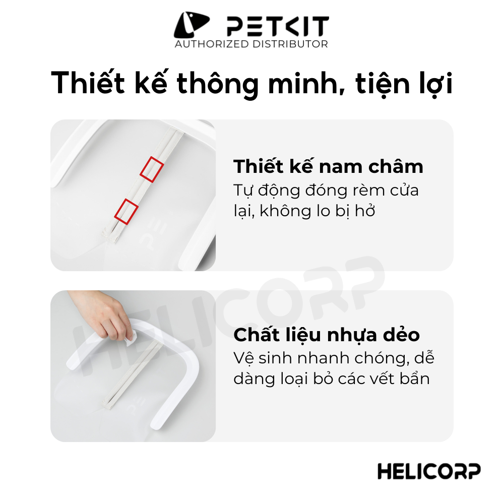 Rèm Che Lối Vào Petkit Mới - Giảm Bụi, Chống Văng Cát, Dùng Cho Máy Dọn Vệ Sinh Tự Động
