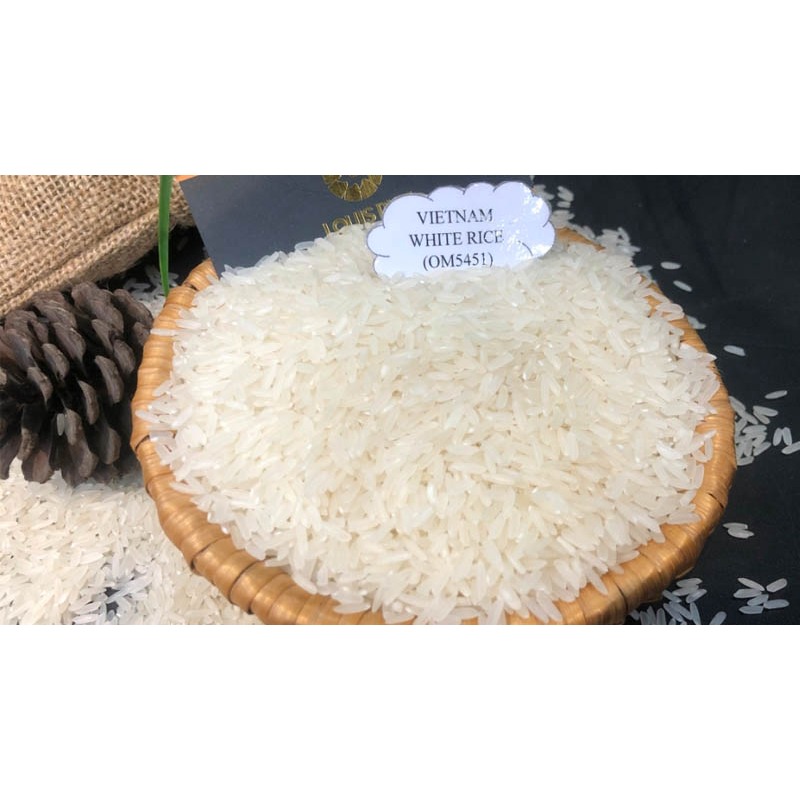 Gạo OM5451  - Dẻo vừa, thơm nhẹ - Túi 10kg