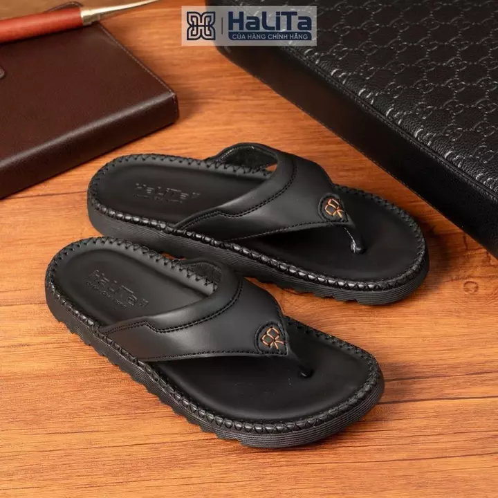 [Dép Da Bò Xỏ Ngón] Dép Da HaLiTa Siêu Bền, Da Cao Cấp, Đế Cao Su Nhẹ & Êm, Chỉ May Toàn Bộ Dép