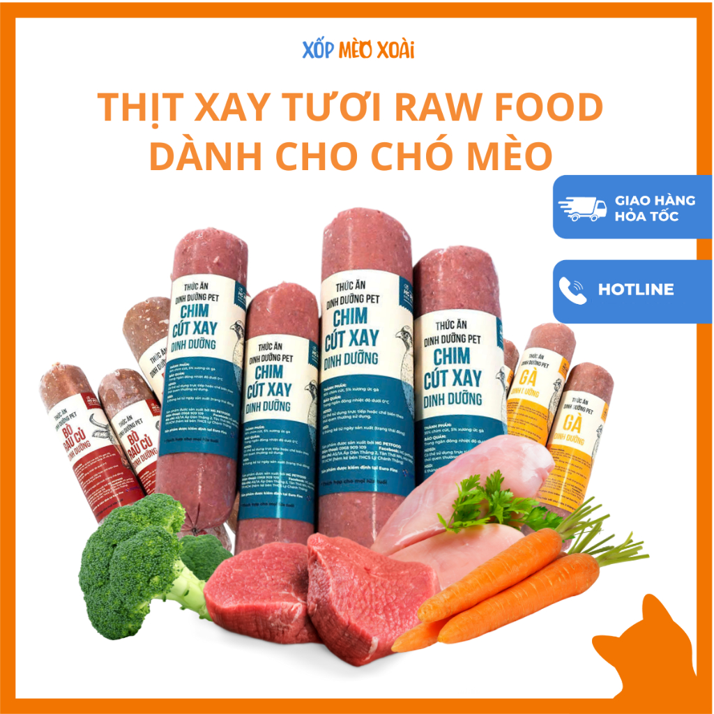[HOẢ TỐC] Thịt Tươi Rau Củ Xay Cho Chó Mèo HG Pet Food – Thịt Raw Food ...