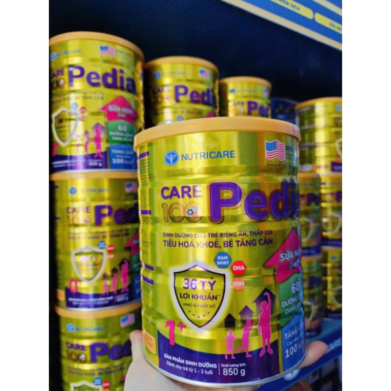 {Hot} Sữa Care_100 Pedia dinh dưỡng cho trẻ biếng ăn, thấp còi cho bé bổ sung 60 dưỡng chất