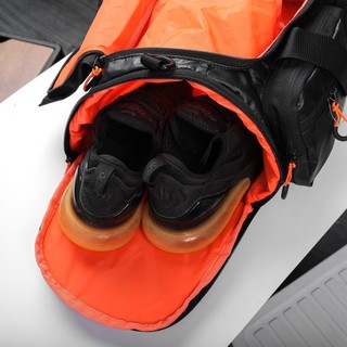 Túi trống thể thao Leather Black Color Unisex, Túi thể thao đựng đồ tập gym nam nữ có nhiều ngăn chống nước cao cấp