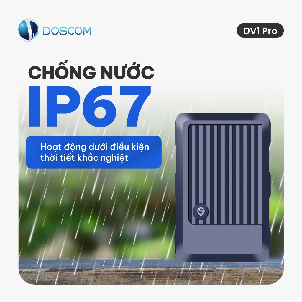 (Bảo hành 12 tháng) Thiết Bị Định Vị GPS 4G Không Dây DV1 Pro Doscom - Tích Hợp Ghi Âm, Theo Dõi Vị Trí Thời Gian Thực