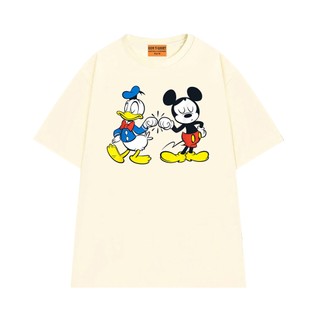 Áo Thun NGỐ TEE Hoạt Hình Disney Đôi Bạn Thân Vịt Donald và Chuột Mickey Form Rộng Thoải Mái