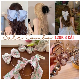 IK COMBO 3 CÁI KẸP 120K, Tùy Ý Chọn Mẫu Kẹp Nơ, Kẹp Càng Cua