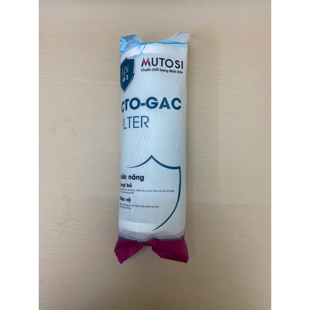 Lõi Lọc Nước CTO Mutosi Than Hoạt Tính Dạng Nén Giúp Loại Bỏ Clo, Chất Hữu Cơ Chất Khí Gây Mùi Vfa Vị Lạ,...