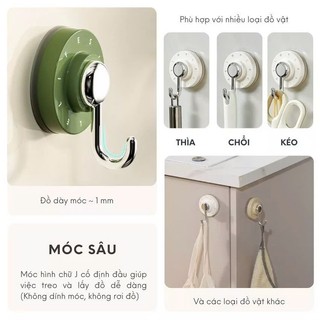 Móc Dán Chân Không Siêu Bám 5Kg | Móc Treo Đồ Không Cần Khoan | Chống Nước Treo Nhà Tắm Nhà Bếp