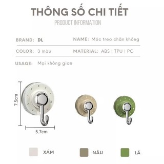 Móc Dán Chân Không Siêu Bám 5Kg | Móc Treo Đồ Không Cần Khoan | Chống Nước Treo Nhà Tắm Nhà Bếp