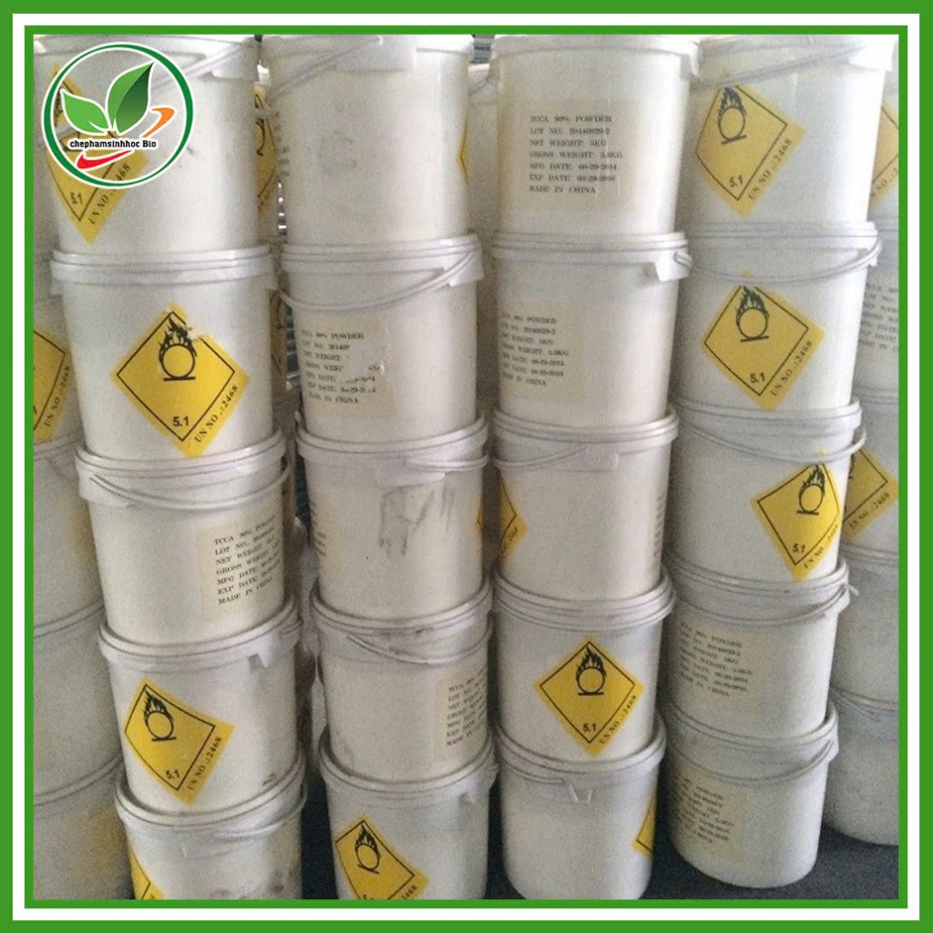 Khử trùng dạng viên Clo sủi TCCA viên sủi 2g. Xử lý nước, xử lý đáy. Xô 5kg