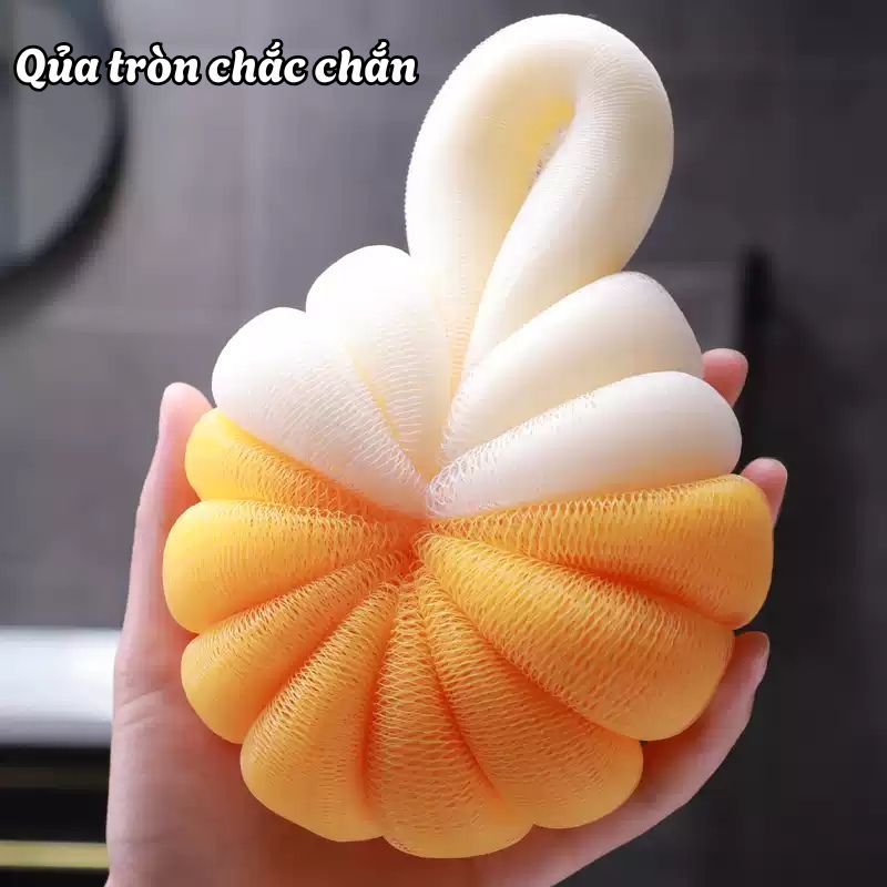 Bông Tắm Tròn Cao Cấp Nhiều Màu - Siêu Tạo Bọt Kì Cọ Tẩy Da Chết, Bông Tắm Dai, Mềm, Mịn