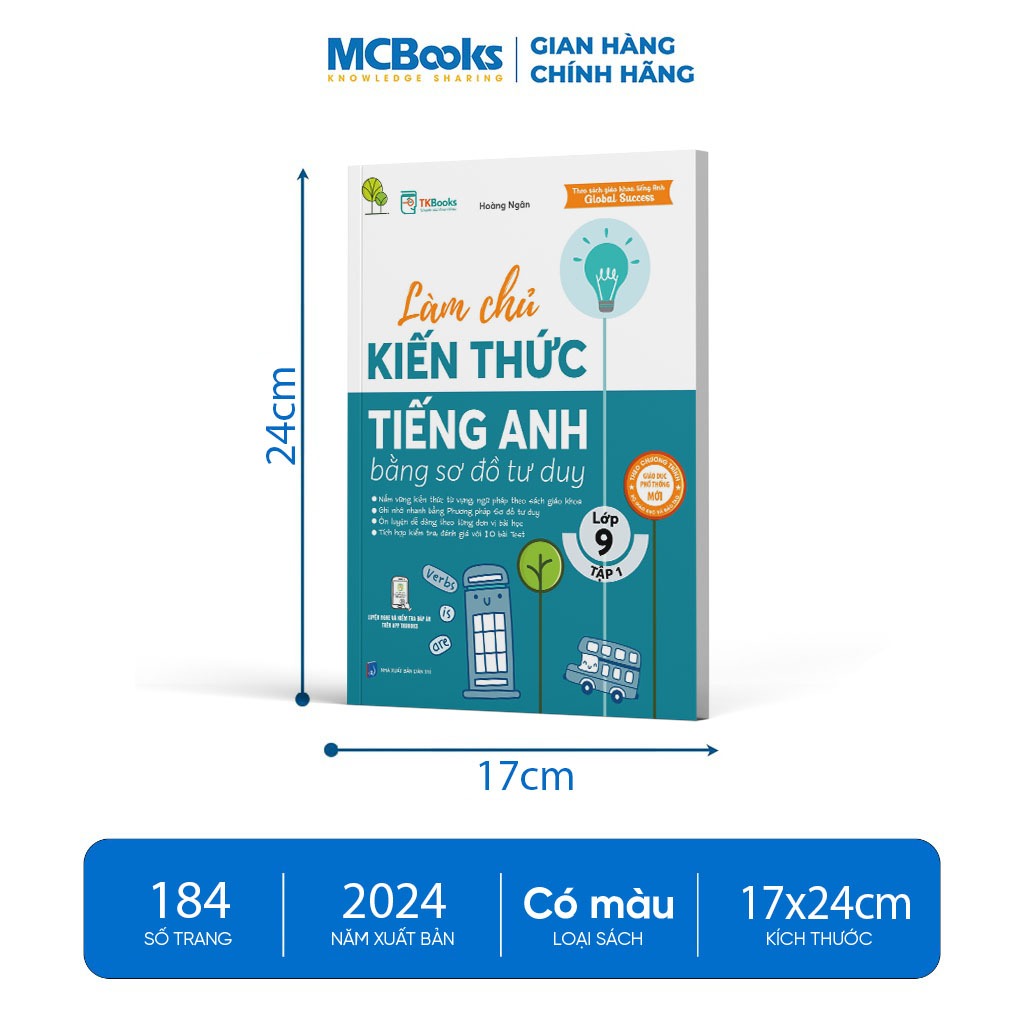Sách - Làm Chủ Kiến Thức Tiếng Anh Bằng Sơ Đồ Tư Duy – Lớp 9 Tập 1