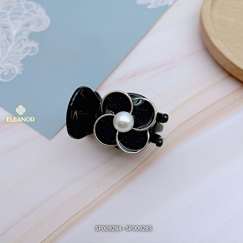 Kẹp tóc nữ Eleanor Accessories hình hoa ngọc trai nhân tạo kẹp càng cua phụ kiện tóc 9284