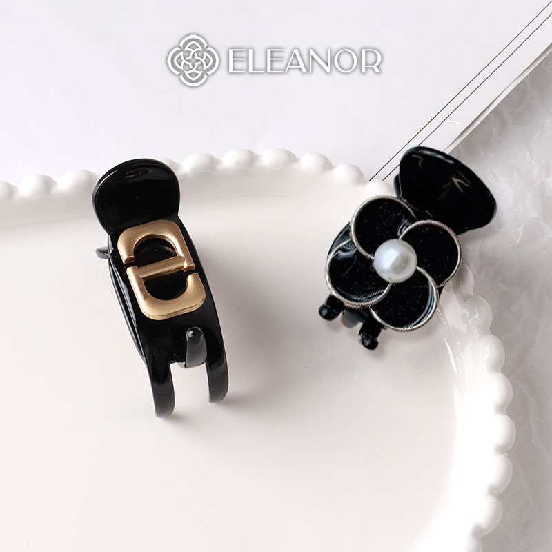 Kẹp tóc nữ Eleanor Accessories hình hoa ngọc trai nhân tạo kẹp càng cua phụ kiện tóc 9284