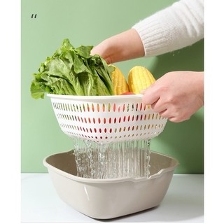 Bộ Rổ Nhựa 6 Món Kèm Chậu Cao Cấp Rổ Đựng Rau Bộ Rổ 2 Lớp  Hokori Việt Nhật