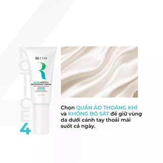 Kem trắng nách khử mùi hôi Rucos Extra White & Deodorant Cream 35g Chính Hãng