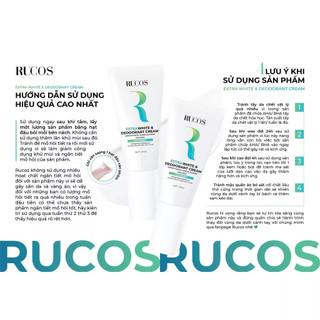 Kem trắng nách khử mùi hôi Rucos Extra White & Deodorant Cream 35g Chính Hãng