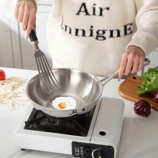 Chảo sâu lòng kèm nắp Oyatton [178] 3 lớp đúc liền nguyên khối inox 18/10 24cm