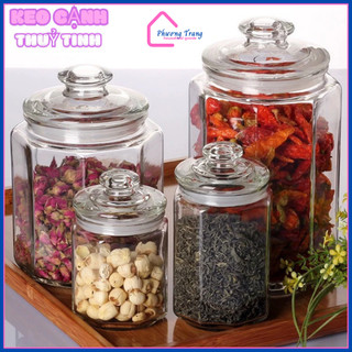 Hủ thủy tinh cao cấp nắp thủy tinh, hủ thủy tinh 380ml,550ml,900ml,1500ml,2000ml,3000ml - Phương Trang