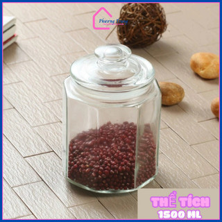 Hủ thủy tinh cao cấp nắp thủy tinh, hủ thủy tinh 380ml,550ml,900ml,1500ml,2000ml,3000ml - Phương Trang