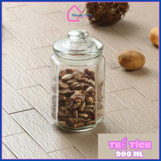 Hủ thủy tinh cao cấp nắp thủy tinh, hủ thủy tinh 380ml,550ml,900ml,1500ml,2000ml,3000ml - Phương Trang