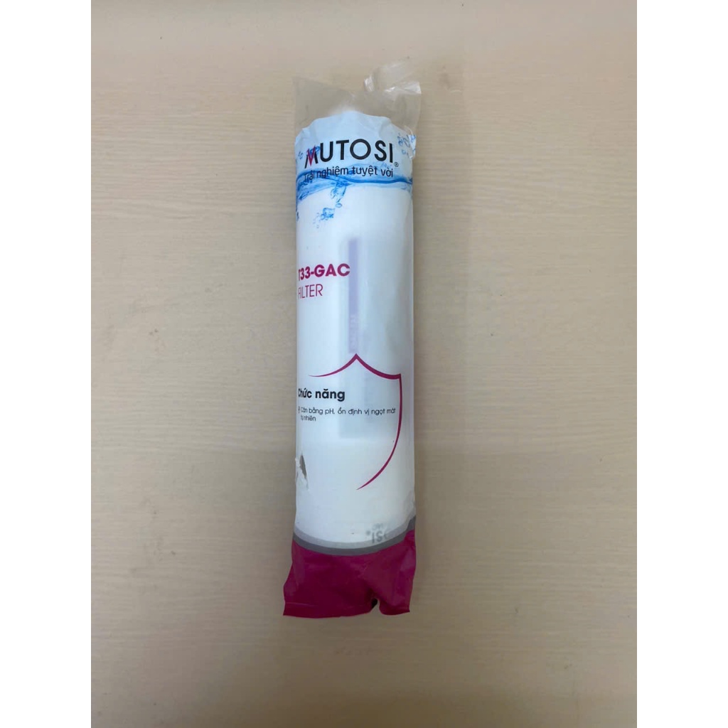 Lõi Lọc Nước T33 Mutosi Than Hoạt Tính Gáo Dừa Giúp Nước Ngon Và Có Vị Ngọt tự Nhiên Và Loại Bỏ Các Chất Hữu Cơ, Màul...