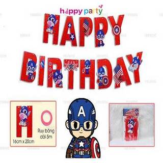 Dây chữ Happy Birthday hoạt hình siêu đáng yêu cho bé trai và bé gái