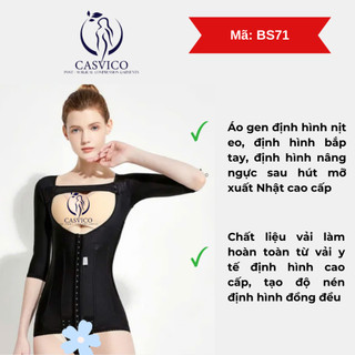 Quần gen định hình bụng lưng 9 xương, tay vải y tế kháng khuẩn mã BS71