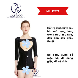 Quần gen định hình bụng lưng 9 xương, tay vải y tế kháng khuẩn mã BS71